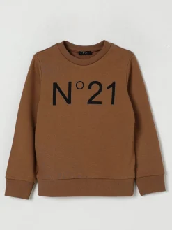 Felpa in cotone con logo N° 21