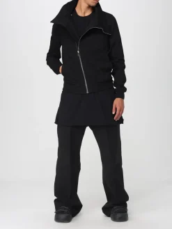 Felpa in cotone con zip asimmetrica Rick Owens