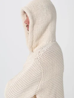 Felpa in maglia con cappuccio McQueen