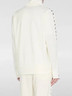 Felpa in poliestere con zip e logo Golden Goose