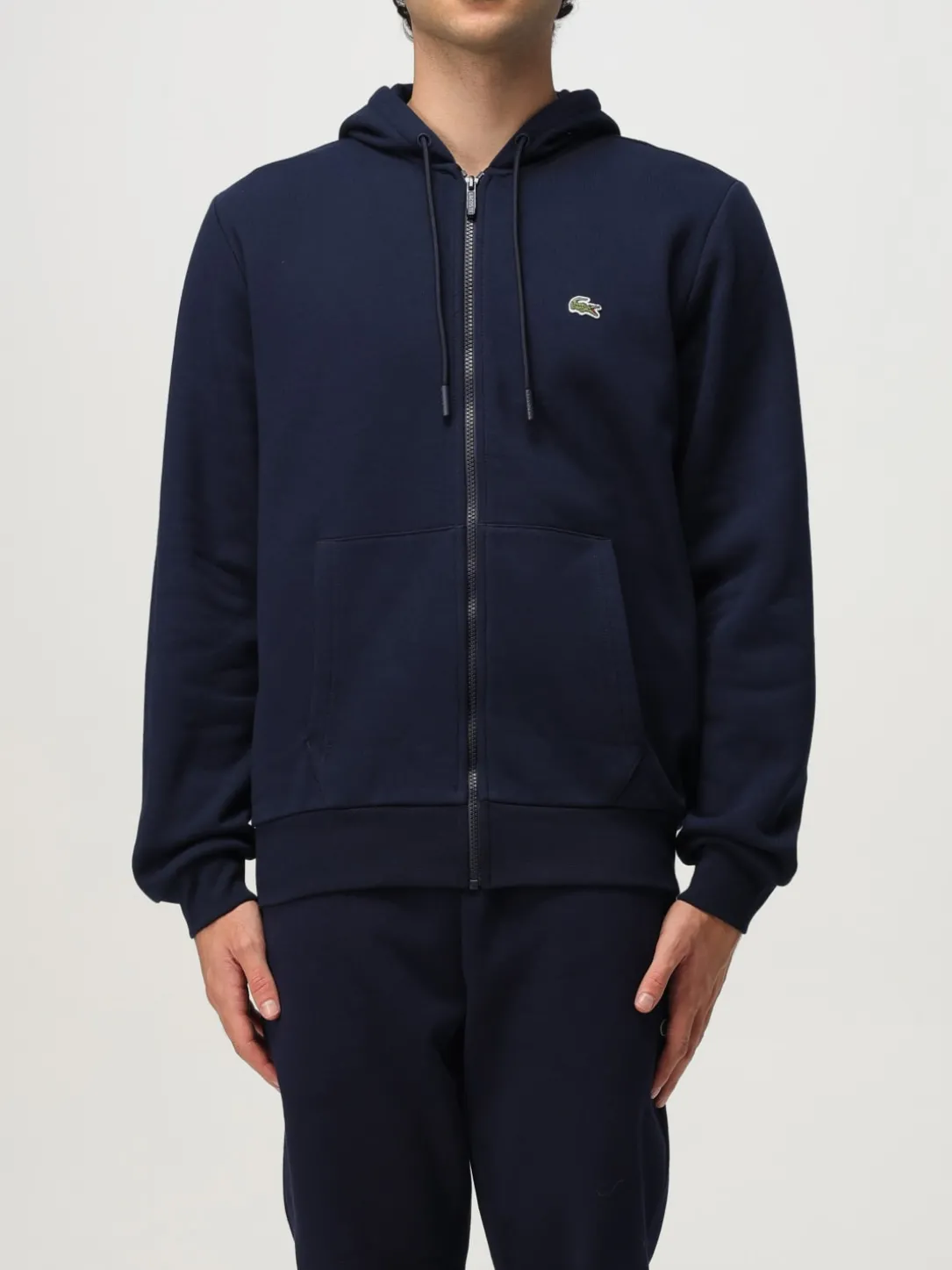 Felpa Lacoste in cotone con zip