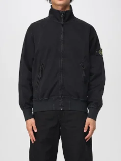 Felpa Panama in cotone organico con logo Stone Island