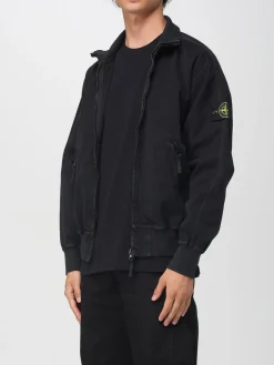 Felpa Panama in cotone organico con logo Stone Island