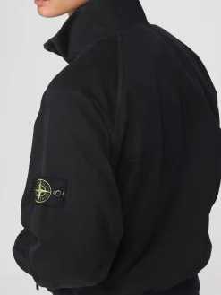 Felpa Panama in cotone organico con logo Stone Island