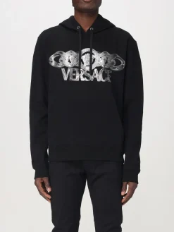 Felpa Versace in cotone con logo