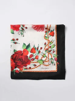 Foulard Dolce & Gabbana in seta con rose stampate