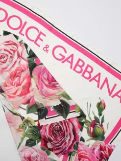 Foulard Dolce & Gabbana in seta con stampa floreale