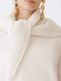 Foulard Fabiana Filippi in Platinum mohair punto catena