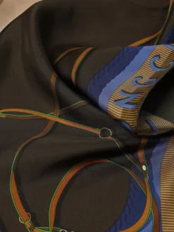 Foulard Longchamp in seta stampata