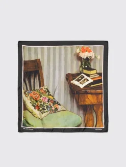 Foulard Shoul Nanushka in seta con stampa grafica