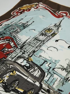 Foulard Westmister Burberry in seta stampata