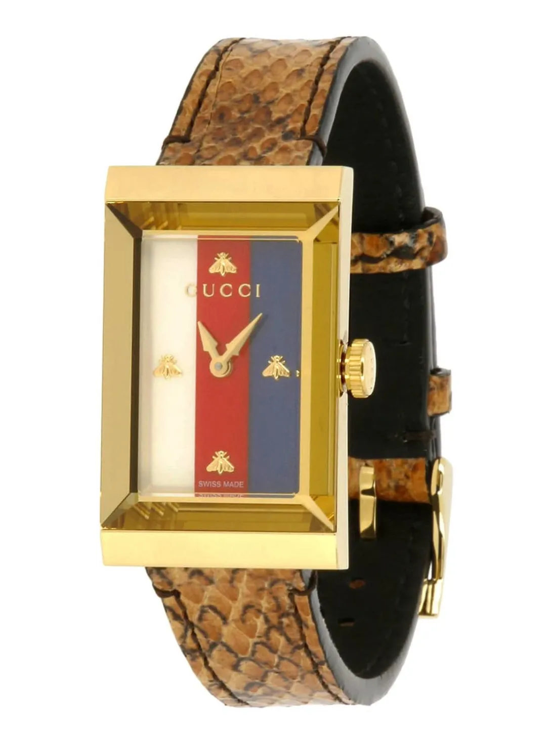 G frame quadrante web madreperla cinturino pitone