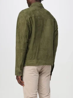 Giacca biker Boss in pelle scamosciata