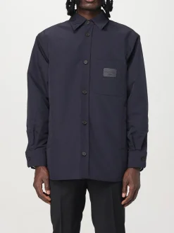 Giacca camicia con logo Emporio Armani in nylon