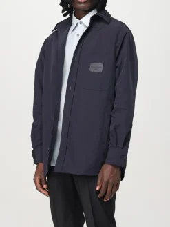 Giacca camicia con logo Emporio Armani in nylon