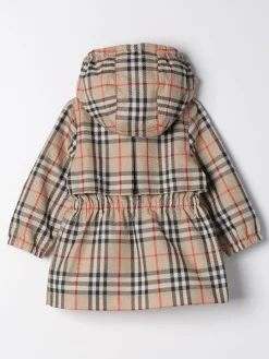 Giacca con cappuccio check Burberry Kids
