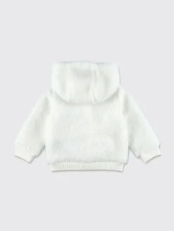 Giacca con cappuccio in pelliccia Moncler