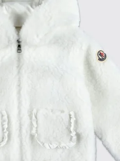 Giacca con cappuccio in pelliccia Moncler