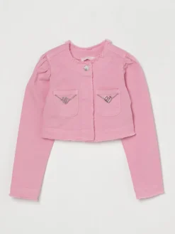 Giacca crop a girocollo Liu Jo con logo metallico