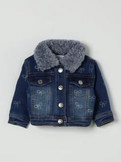 Giacca di jeans con fiocchi Monnalisa