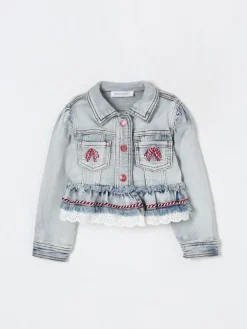 Giacca di jeans Monnalisa ricamata