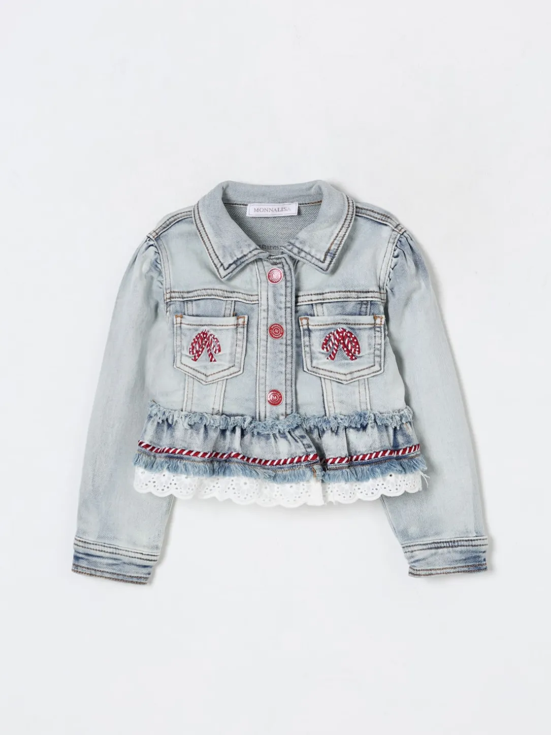 Giacca di jeans Monnalisa ricamata