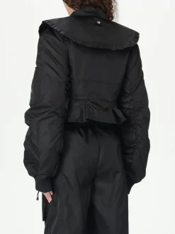 Giacca di nylon con maxi collo Ganni