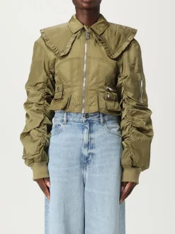 Giacca Ganni in nylon con rouches