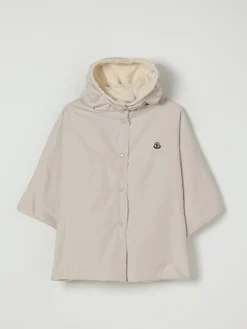 Giacca in poliestere con cappuccio e logo Moncler