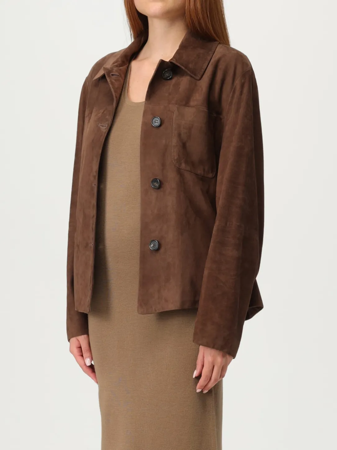 Giacca 'S Max Mara in pelle scamosciata