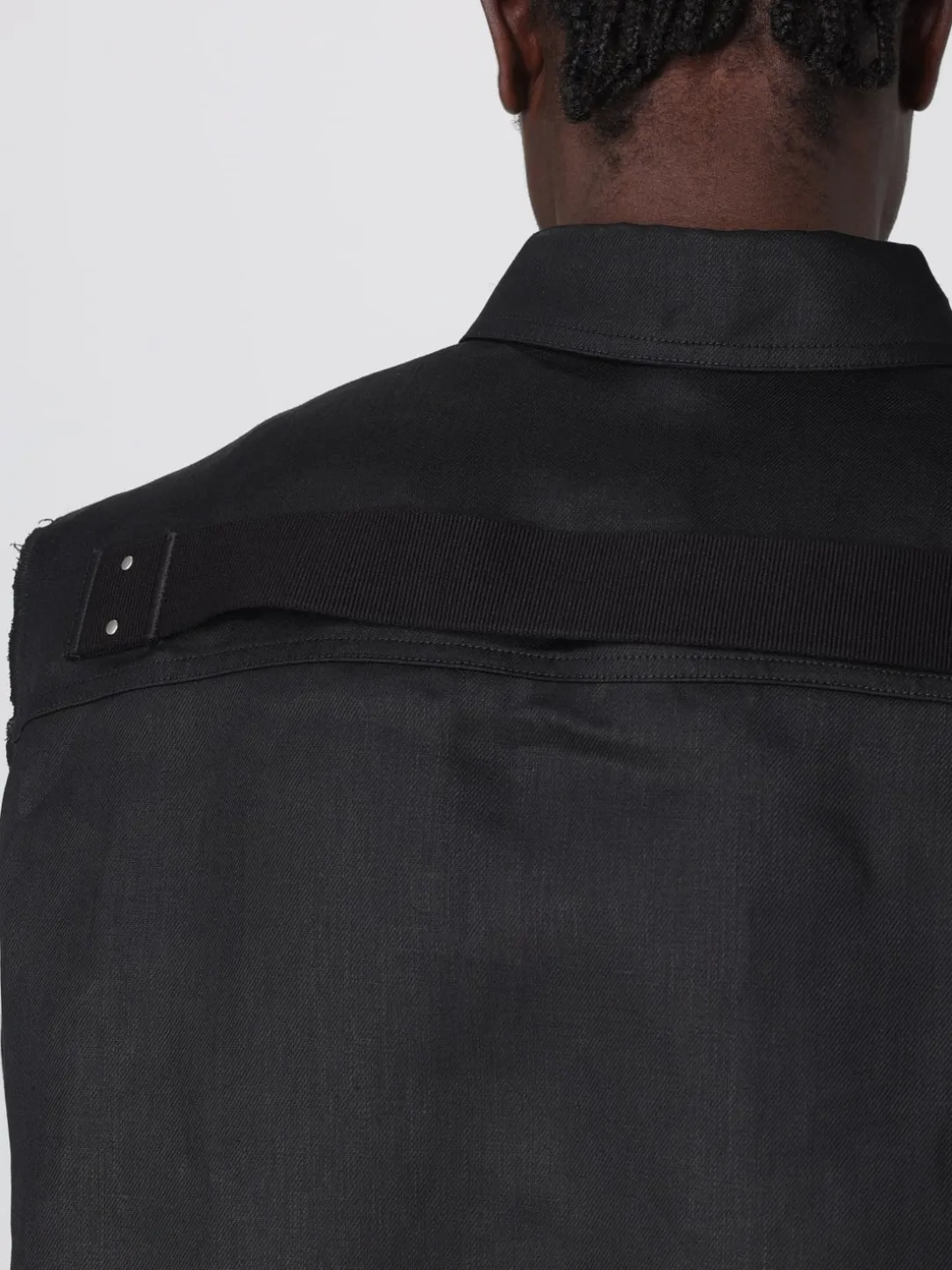 Gilet a camicia in lino Rick Owens