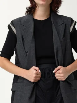 Gilet Sacai in lana e nylon