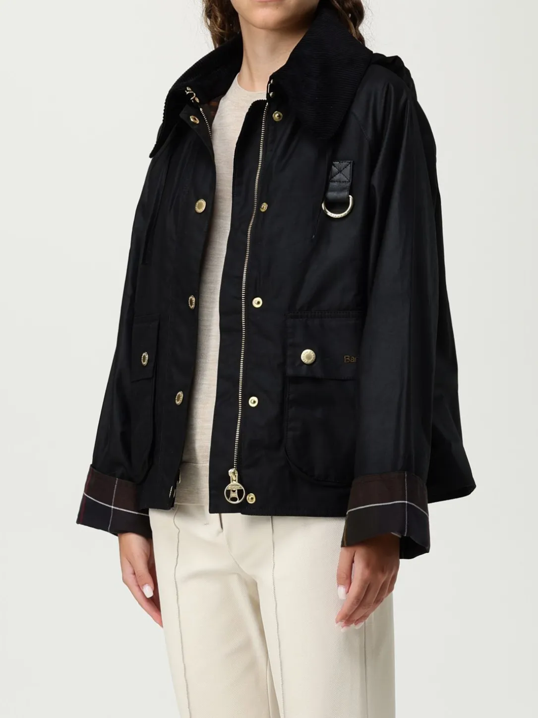 Giubbotto Barbour in cotone cerato