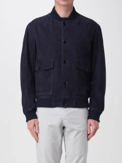 Giubbotto Boss in pelle scamosciata