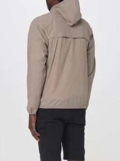 Giubbotto con cappuccio K-Way in nylon