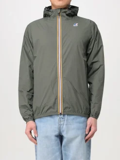 Giubbotto con cappuccio K-Way in nylon