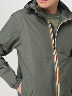 Giubbotto con cappuccio K-Way in nylon