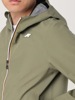 Giubbotto con cappuccio K-Way in nylon