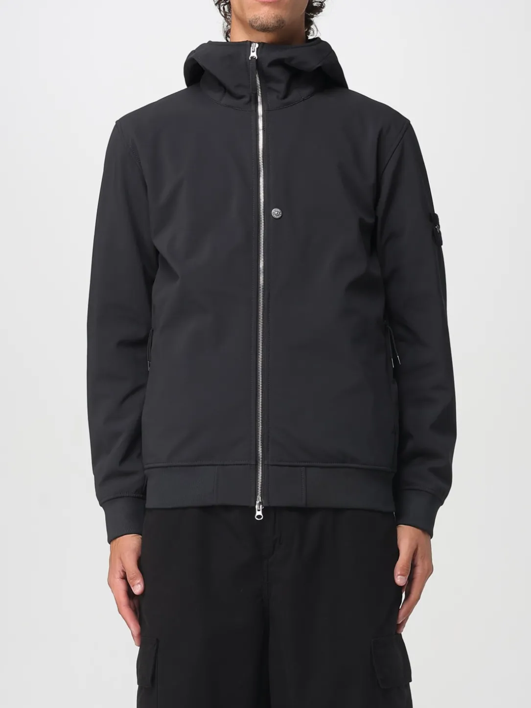 Giubbotto con cappuccio Stone Island in nylon