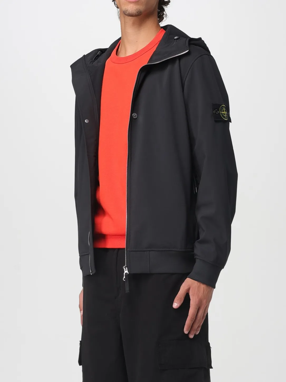 Giubbotto con cappuccio Stone Island in nylon