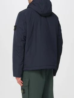 Giubbotto con cappuccio Stone Island in twill di nylon