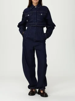 Giubbotto cropped Sportmax in denim di cotone