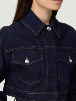 Giubbotto cropped Sportmax in denim di cotone