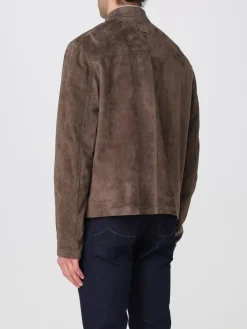 Giubbotto Emporio Armani in pelle scamosciata