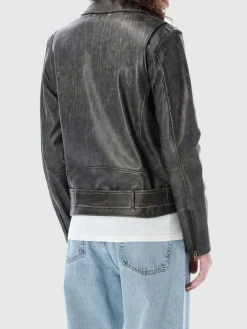 Giubbotto Golden Goose in pelle effetto used