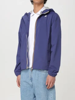 Giubbotto K-Way in nylon con cappuccio