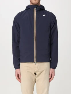 Giubbotto K-Way in nylon con cappuccio