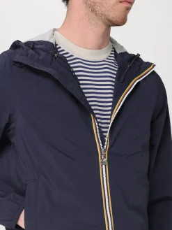 Giubbotto K-Way in nylon con cappuccio