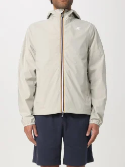 Giubbotto K-Way in nylon con cappuccio