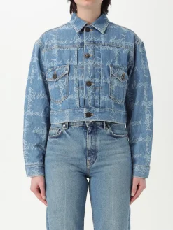 Giubbotto Vivienne Westwood in denim con logo